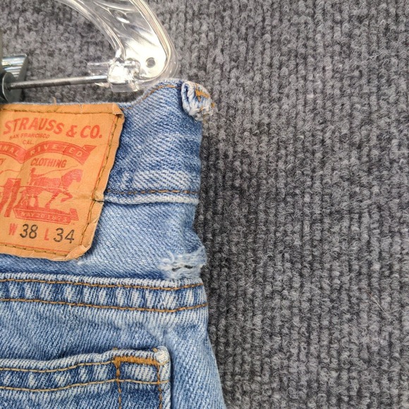 Levi's 516 Men's Straight Jeans Blue 38x34 5-Pocket Medium Wash Cotton - Picture 11 of 14